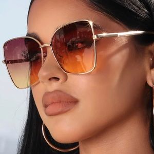 Gold Cat Eye Sunglasses